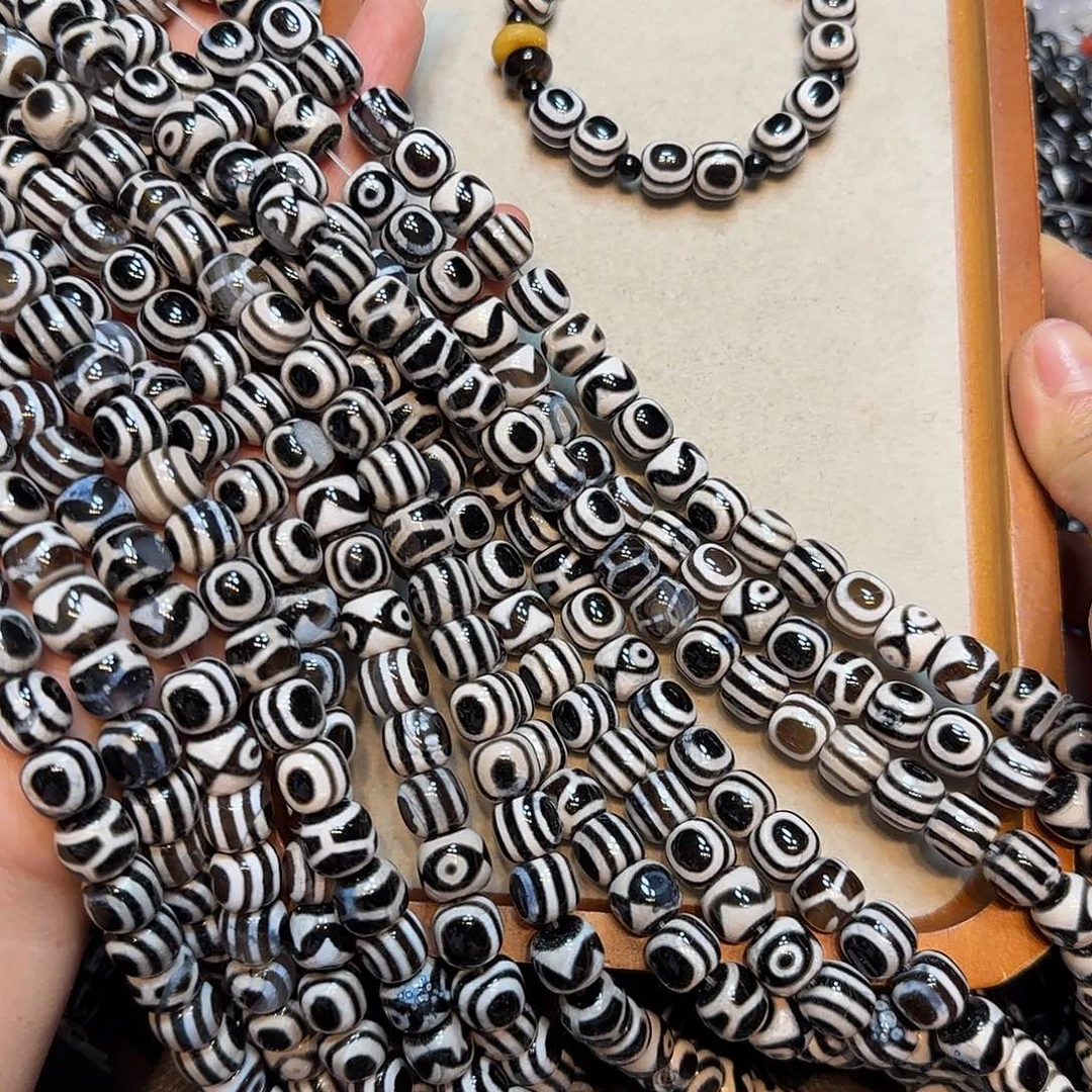 玛瑙/玉髓未镶嵌珠宝半成品玛瑙眼睛天珠10✖️10mm