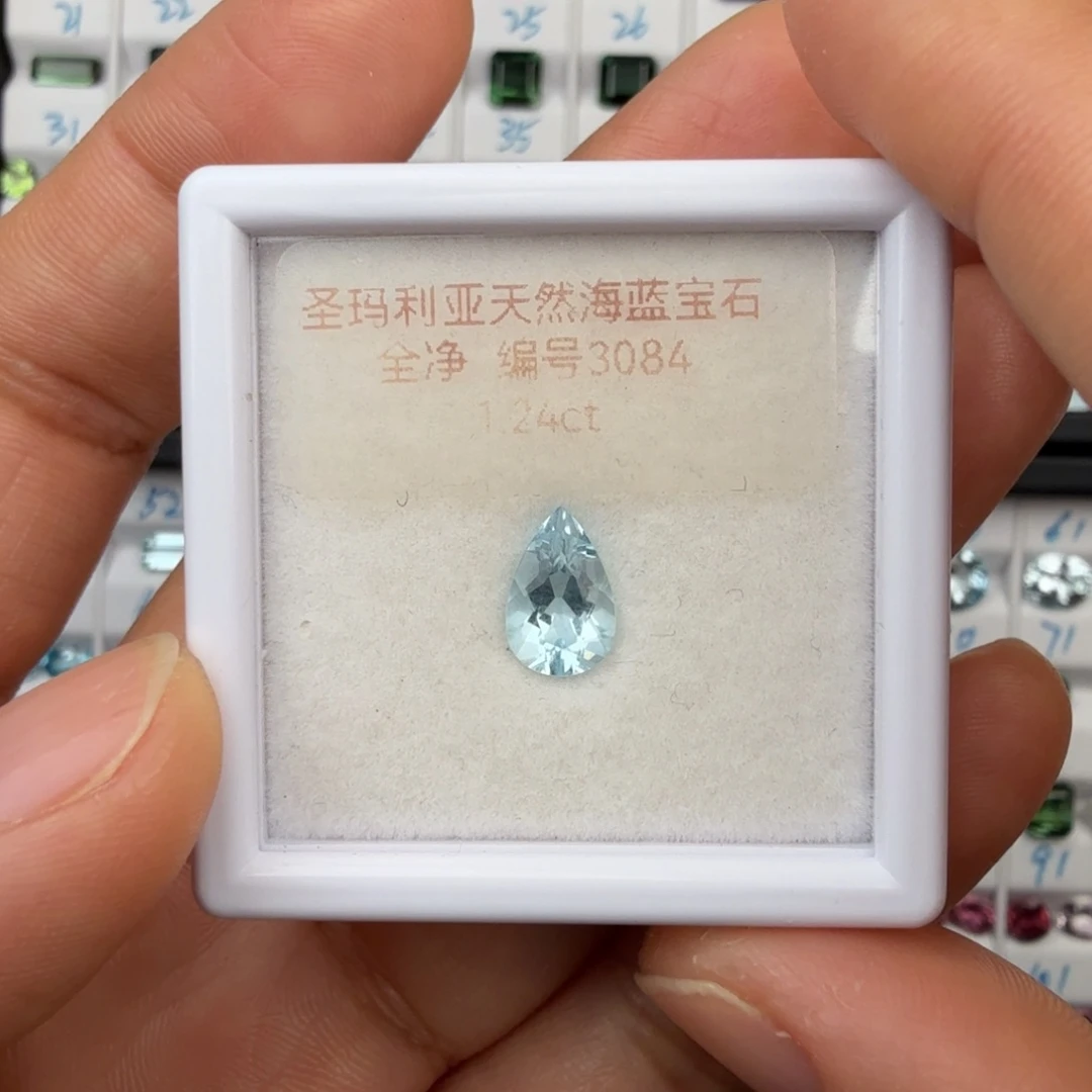 海蓝宝石裸石天然370