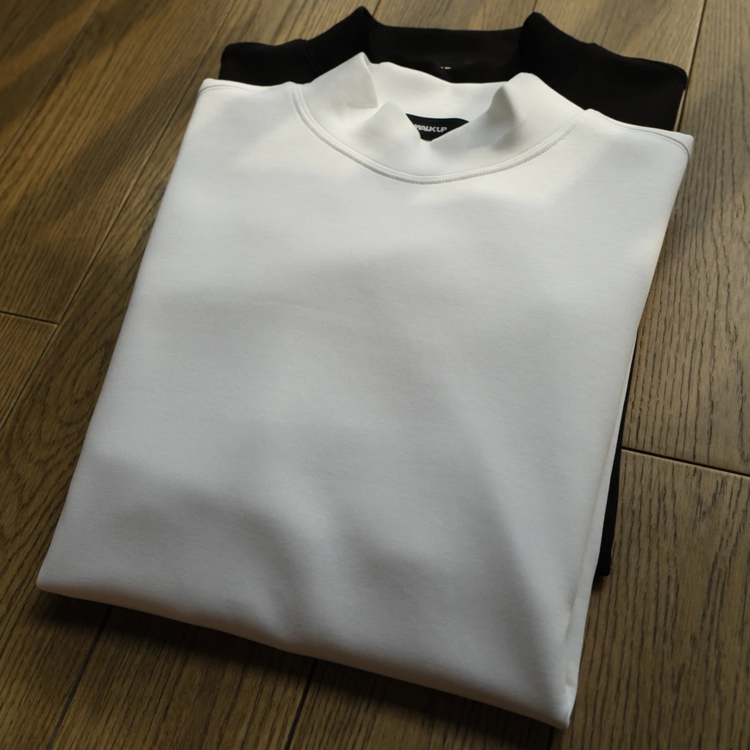 WK25秋冬系列10607【半高领打底王】兰精莫代尔混纺宽松秋冬男士T恤