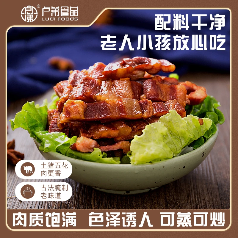 LUDI/卢弟温州特产精品酱油肉500g 散养土猪肉手工腌制酱香四溢
