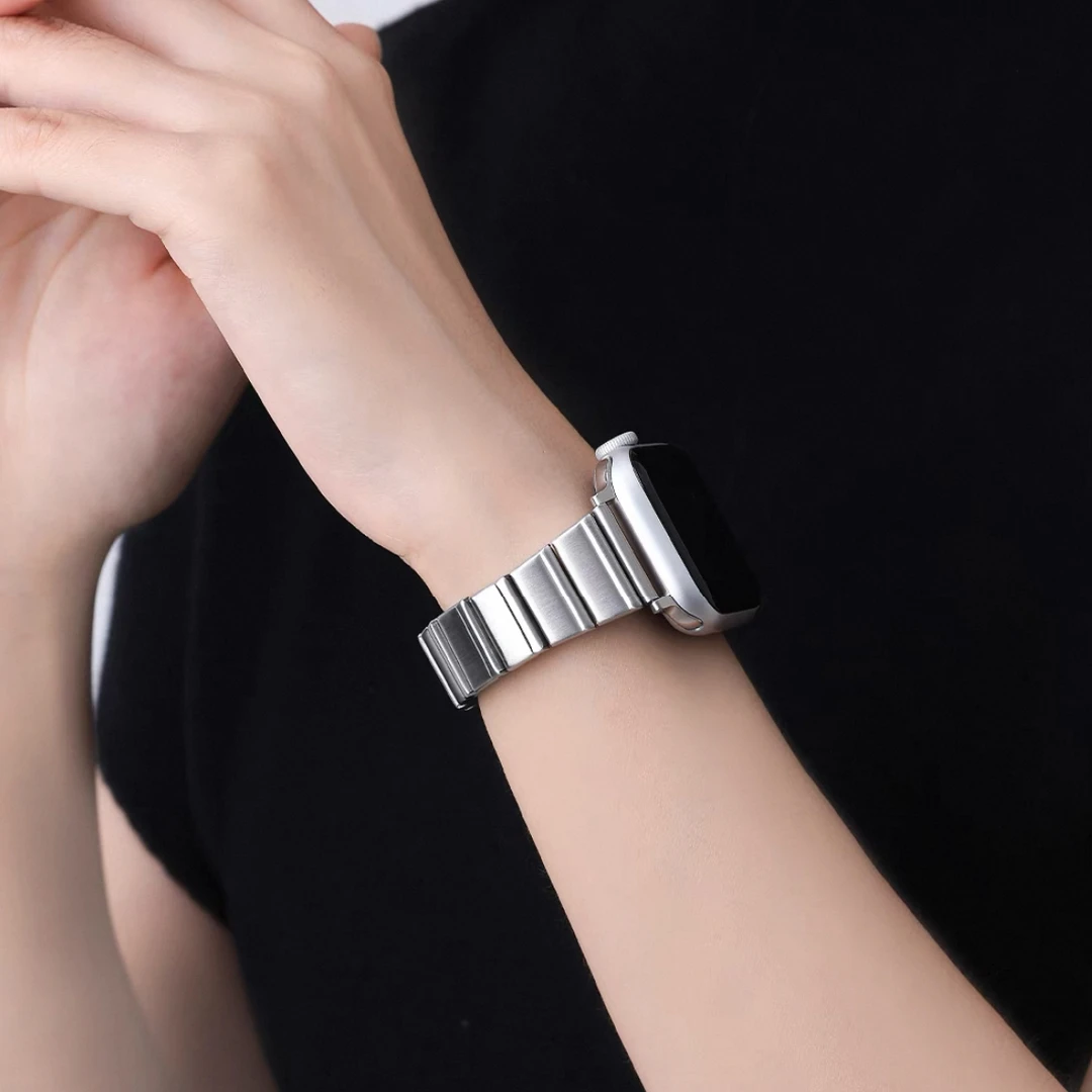 适用苹果手表表带iWatch10代女款金属Applewatchs9高级感SE夏天87