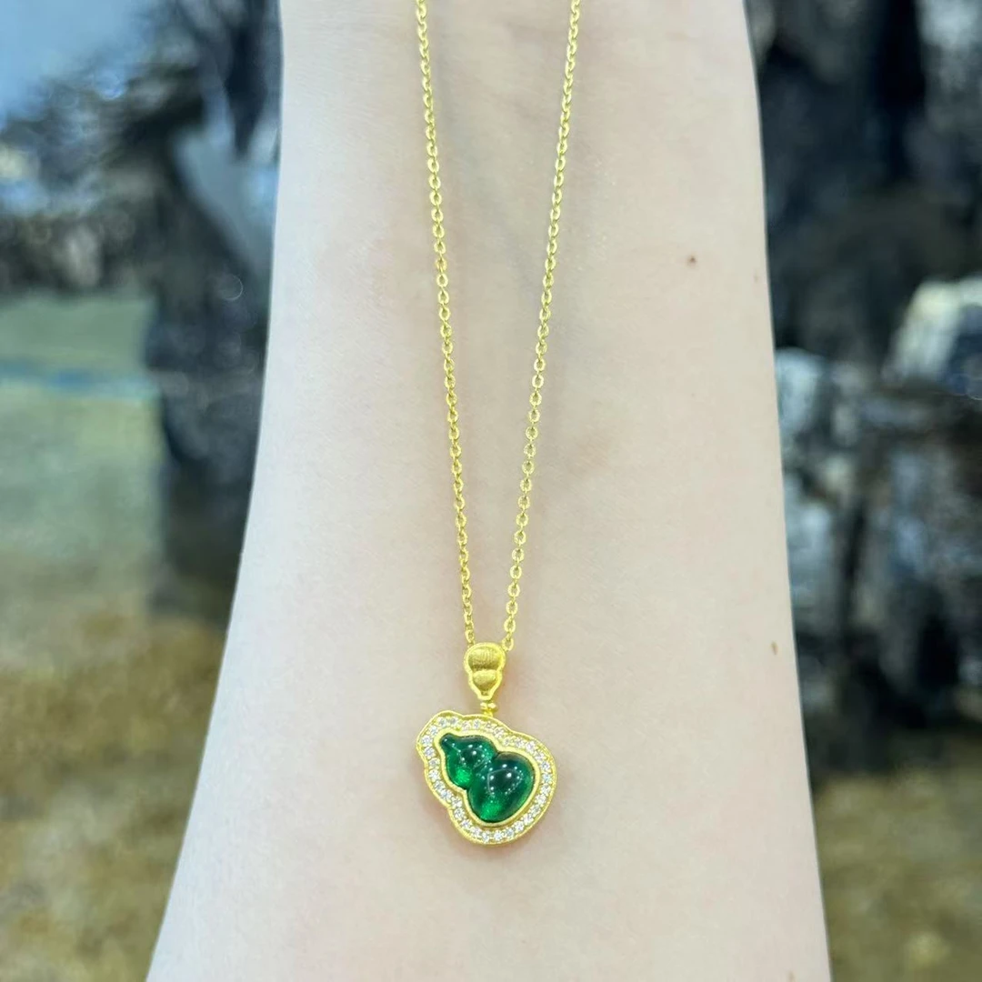 阿敏专属-G/Z【祈福绿葫芦套链】足金999精工(附加328/0)