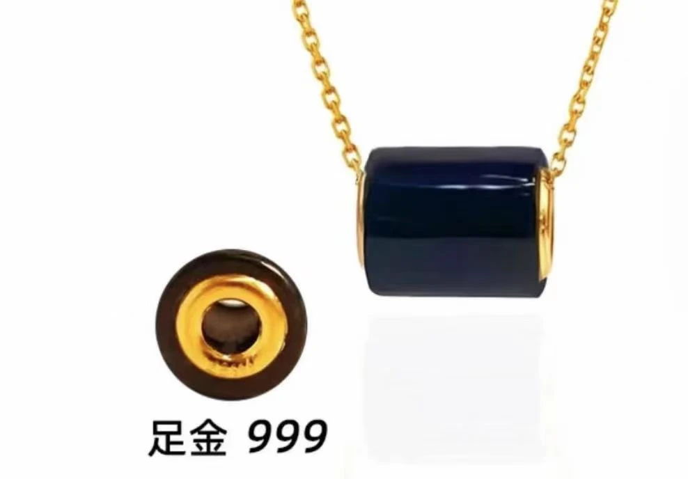 《小北补贴》时尚路路通足金镶嵌和田玉