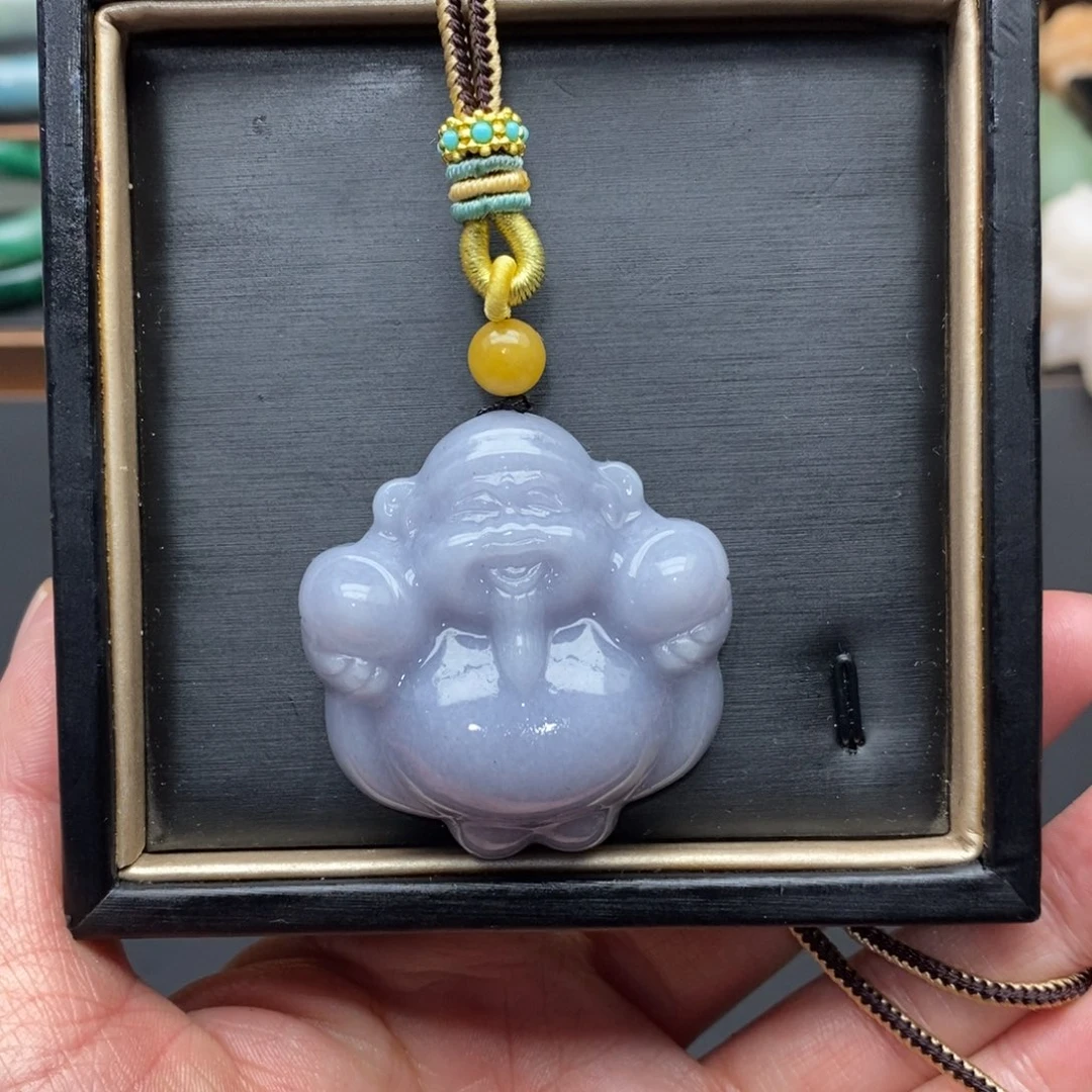 石英质玉财神吊坠未镶嵌