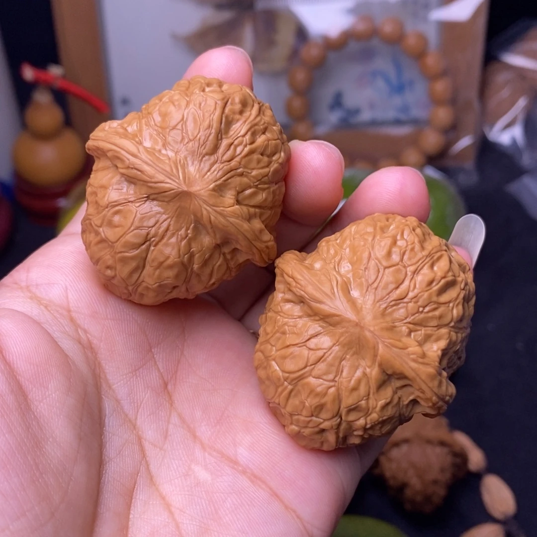 增***中文玩核桃把件40南瓜墩