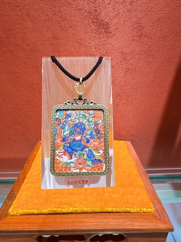 〖大黑天·六臂玛哈嘎拉〗青海热贡纯手绘纯矿唐卡4×5