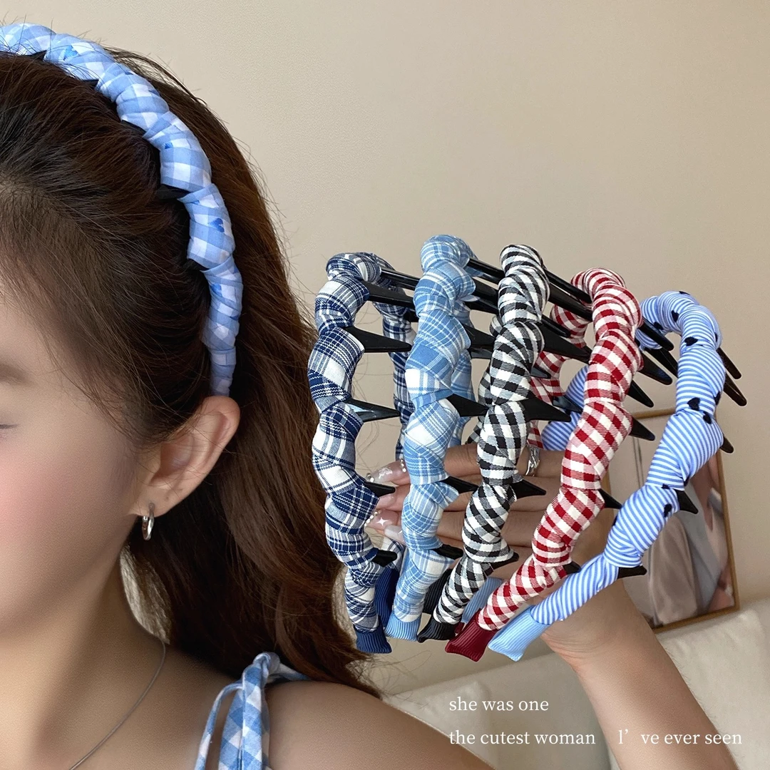 女士高颅顶绝美发箍蓬松显发量神器头箍2025新款波浪带齿发卡发捆