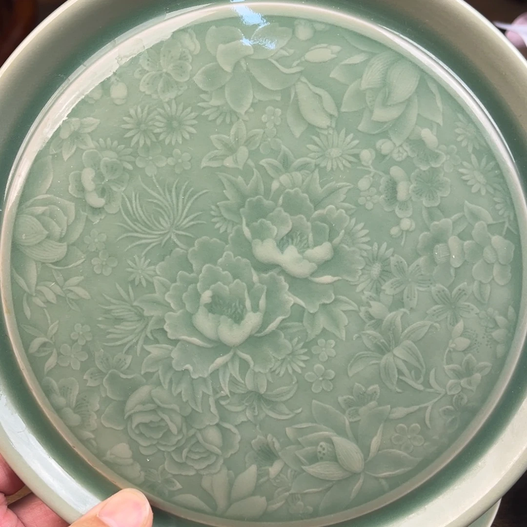 瓷特价特价包邮特价百花盘