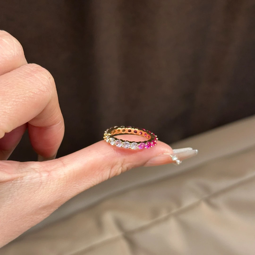 铜合金合成锆石戒指 CC11474  高定系列  开口戒指