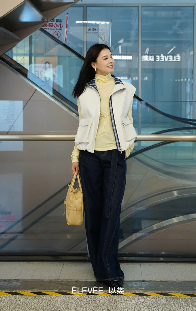 以类设计师品牌CHIC GALAXY腰带牛仔裤阔腿裤47877