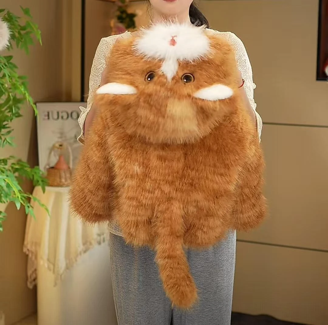 橘猫小猫咪毛绒加厚保暖卡通秋冬季毛绒加厚保暖卡通秋冬百搭儿童