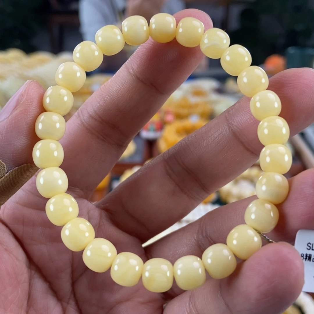 琥珀未镶嵌珠宝奇石8浓蜡老型手串8