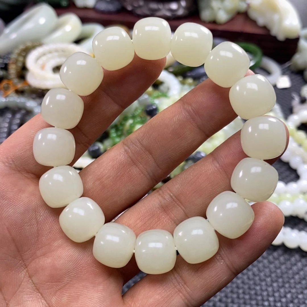 和田玉未镶嵌手链