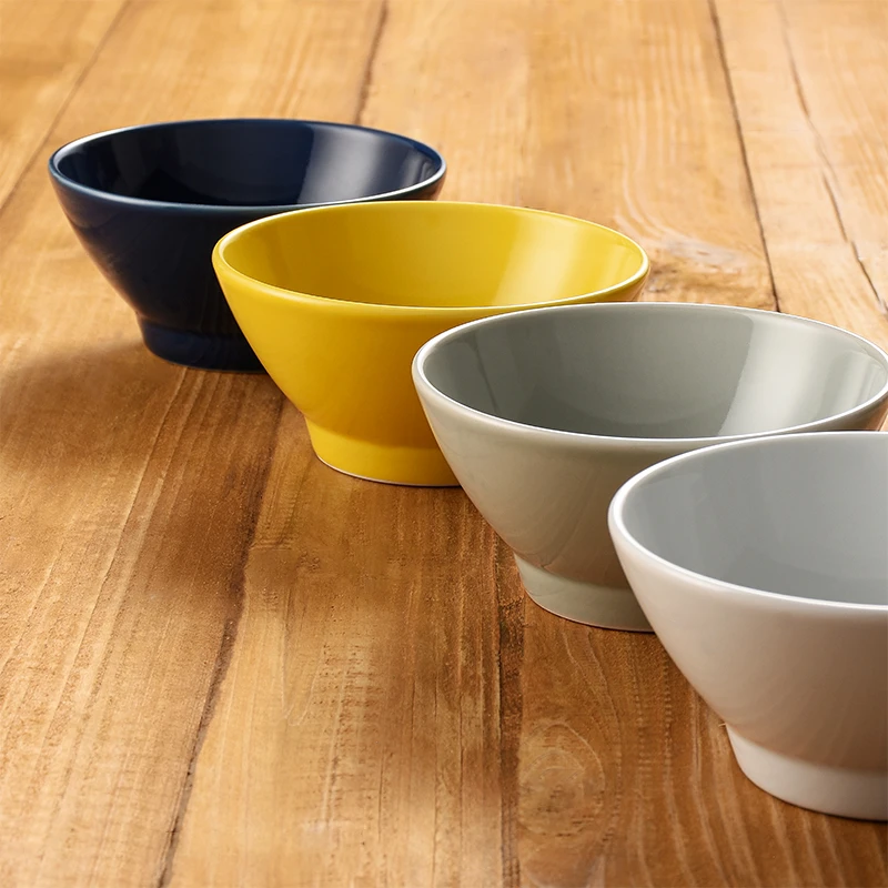 波佐见烧Common新款日式高脚米饭碗陶瓷纯色家用和风小碗牛肉饭碗