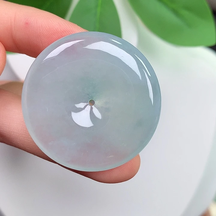 翡翠未镶嵌颈饰平安扣35.4-6.0mm