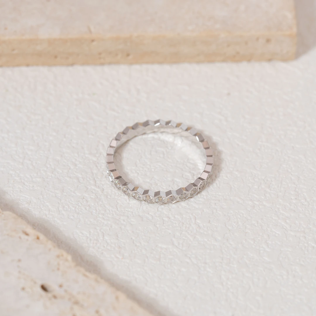 925银戒指 满钻蜂巢戒指925(多样性发其一)