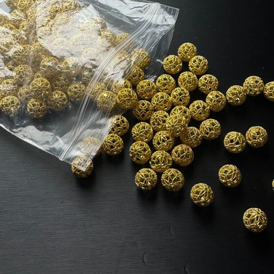 合金吊坠 ZBG1238金色镂空单珠(天然珠宝多样性发其一）