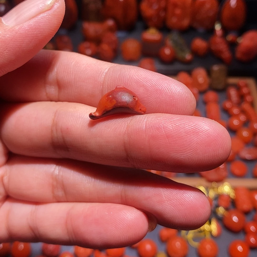 南红玛瑙未镶嵌包酱料小滴溜