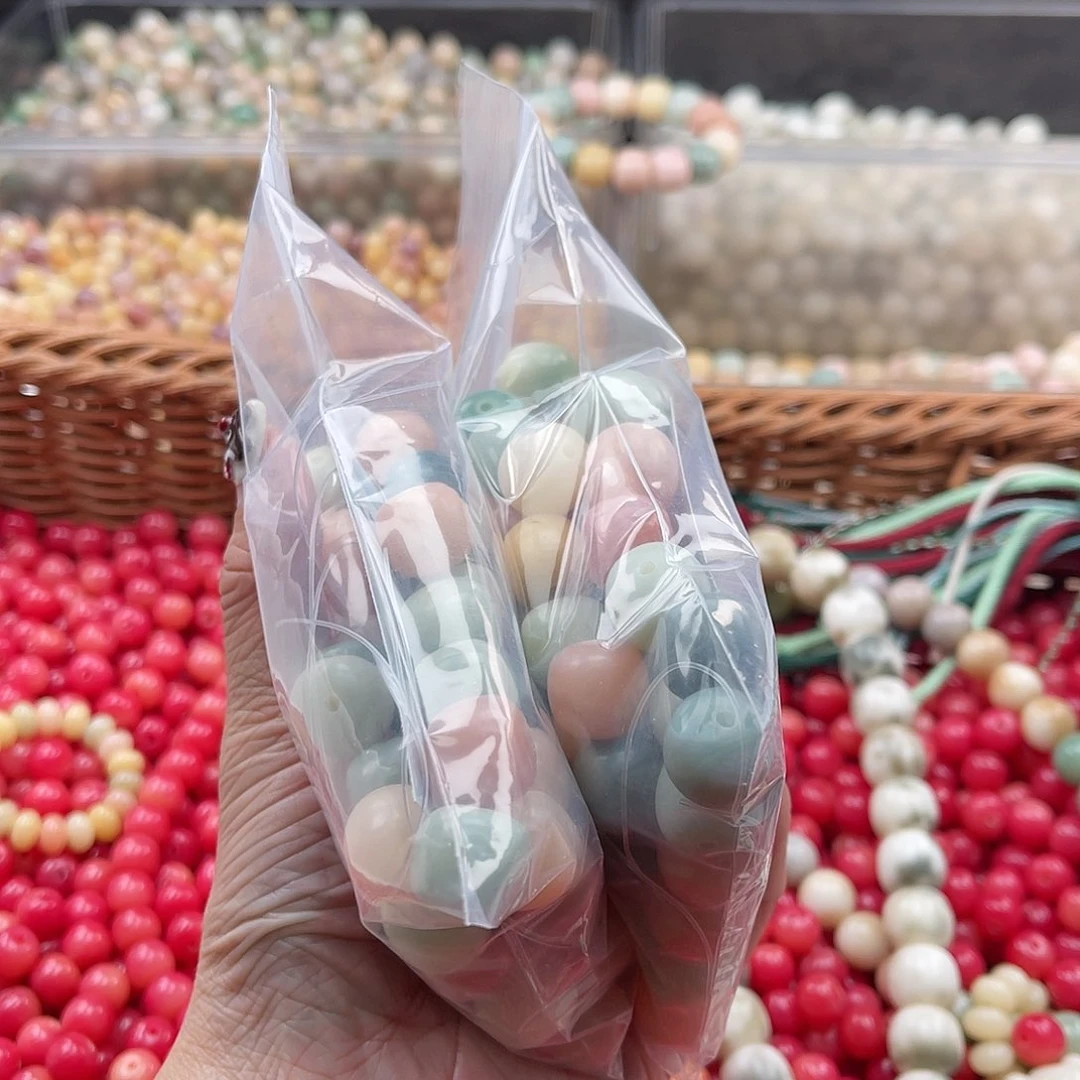 白玉菩提吊坠Q/14mm/40颗锅底