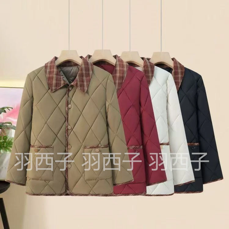 【羽】时尚休闲小香风棉服外套百搭夹棉外套减龄棉袄轻便棉服