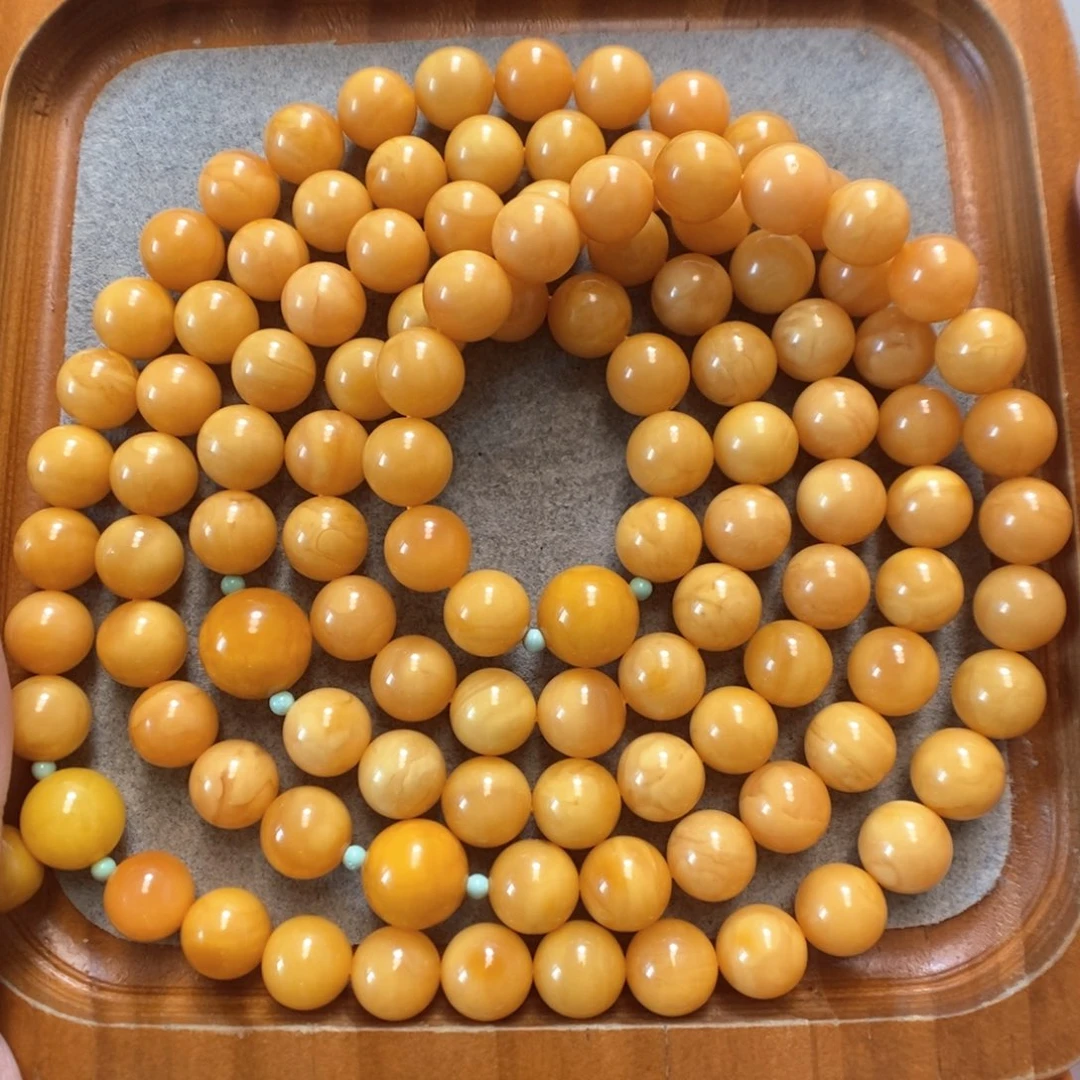 未镶嵌蜜蜡手串蜜蜡108