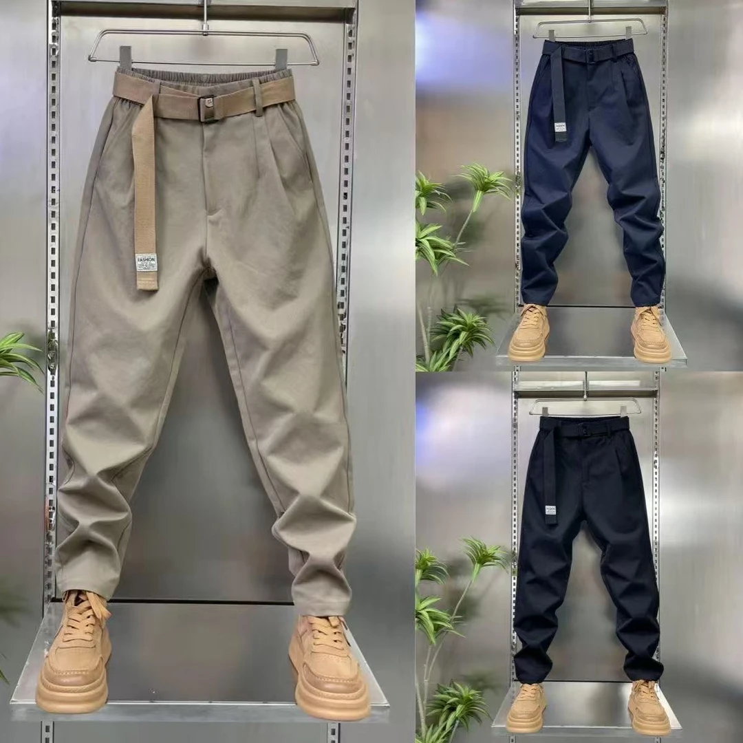 2025秋季新款休闲裤韩版工装风时尚工装废土风男士长有弹裤裤子