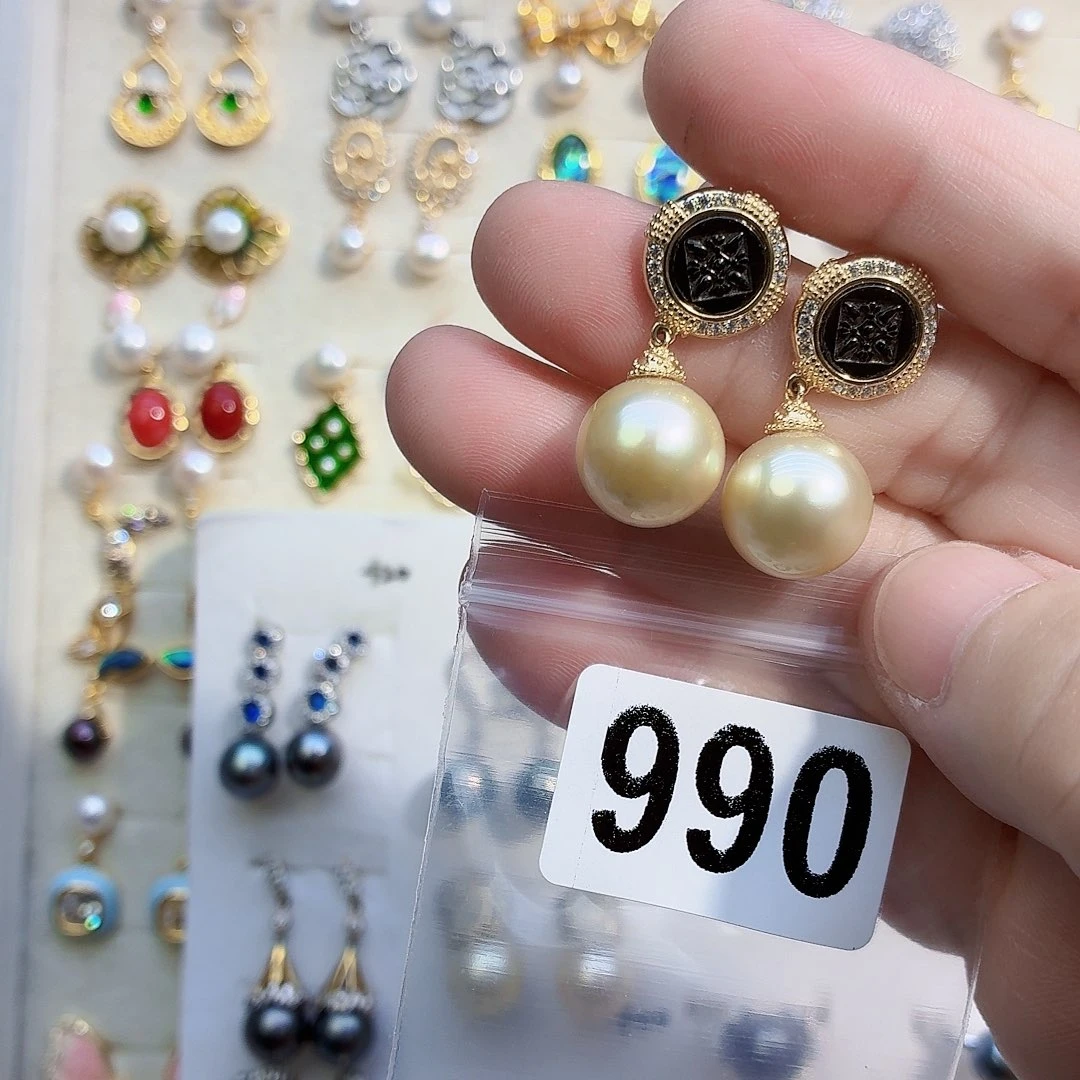 缓***归耳饰淡水珍珠合金