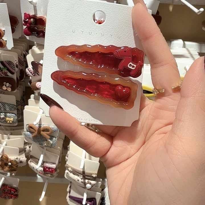 红色醋酸小马鸭夹