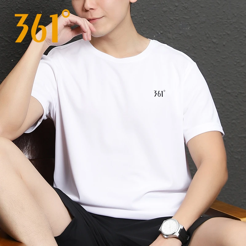 361°男士t恤短袖男夏季新款冰丝速干衣透气休闲运动服圆领半袖