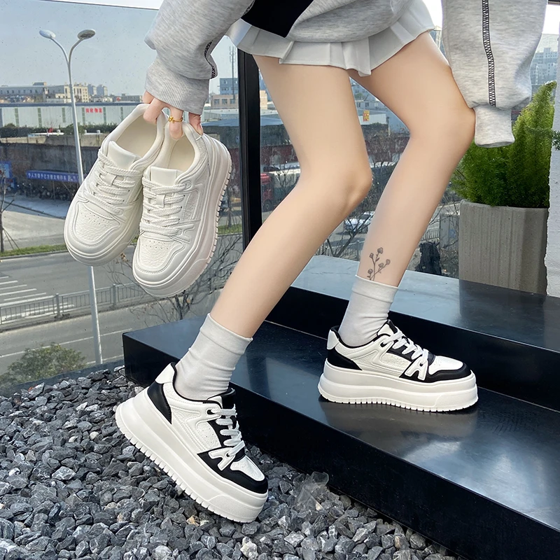 5206【小熊猫】达思图2025春季鞋6.5cm透气松糕底板鞋网红休闲鞋