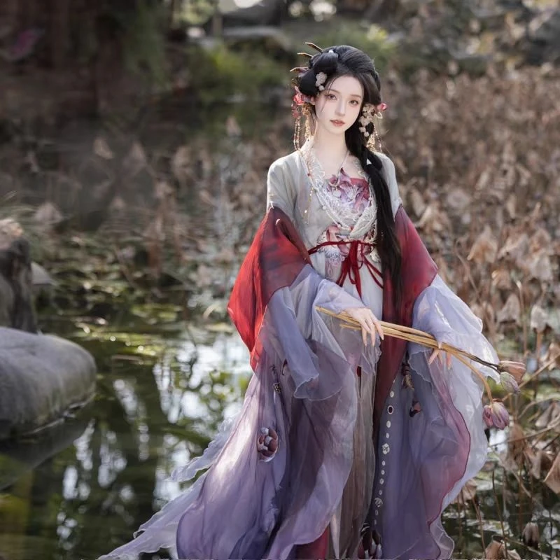 【残荷】2025新款 春日汉元素 诃子裙 花瓣大袖