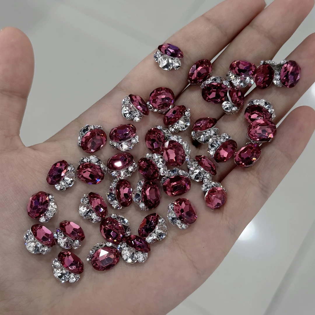 10颗美甲饰品高品施家华子切小号树莓色鸽子蛋堆钻成品堆钻10mm
