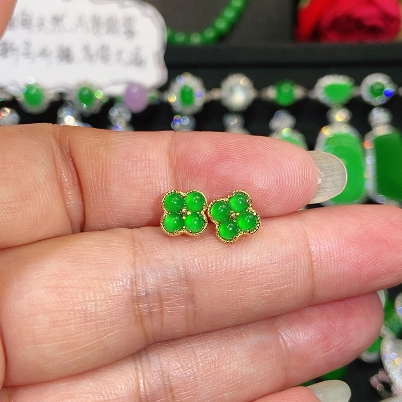 【闪购商品】未镶嵌翡翠耳饰天然翡翠