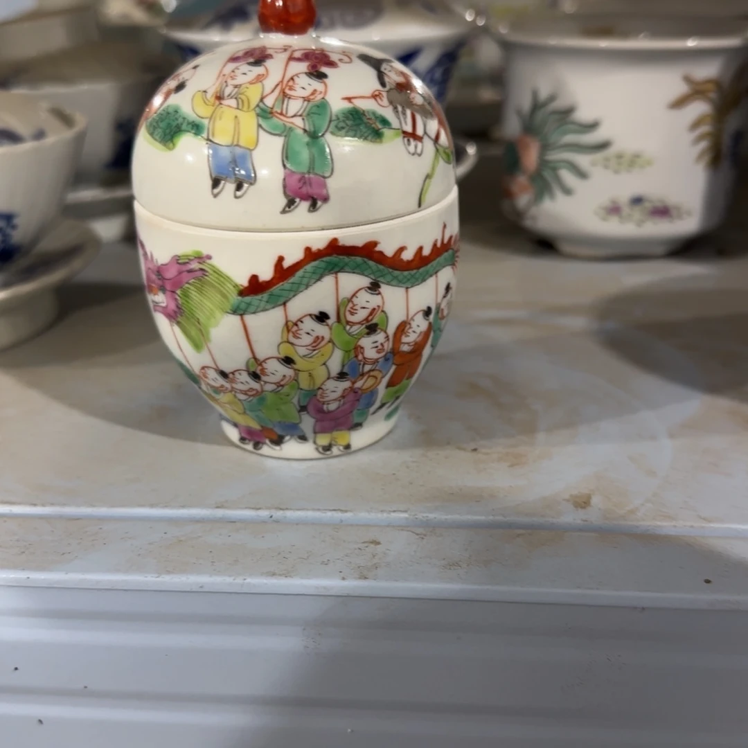 手绘瓷器，全部处理