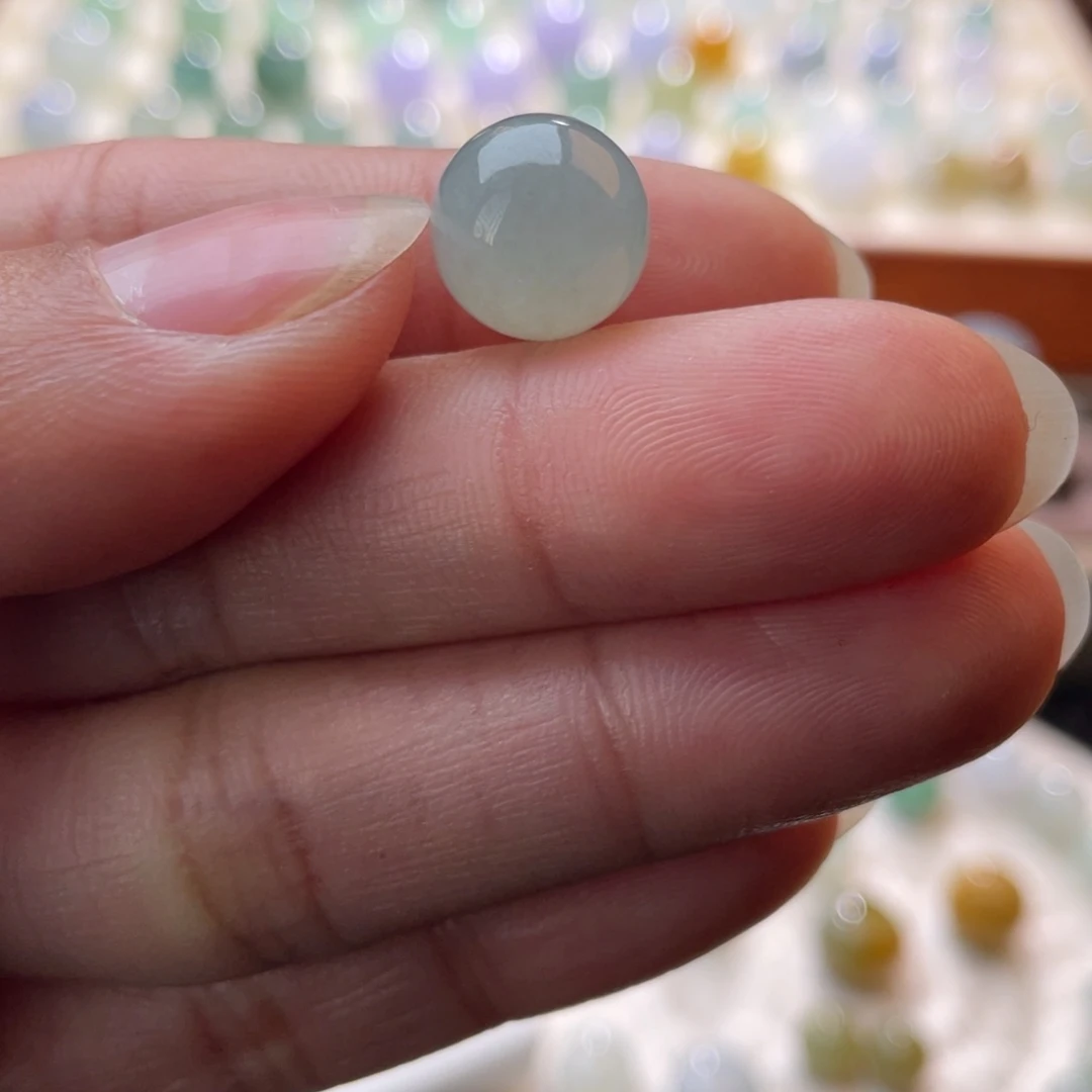 翡翠散珠冰晴圆珠11mm 大漏