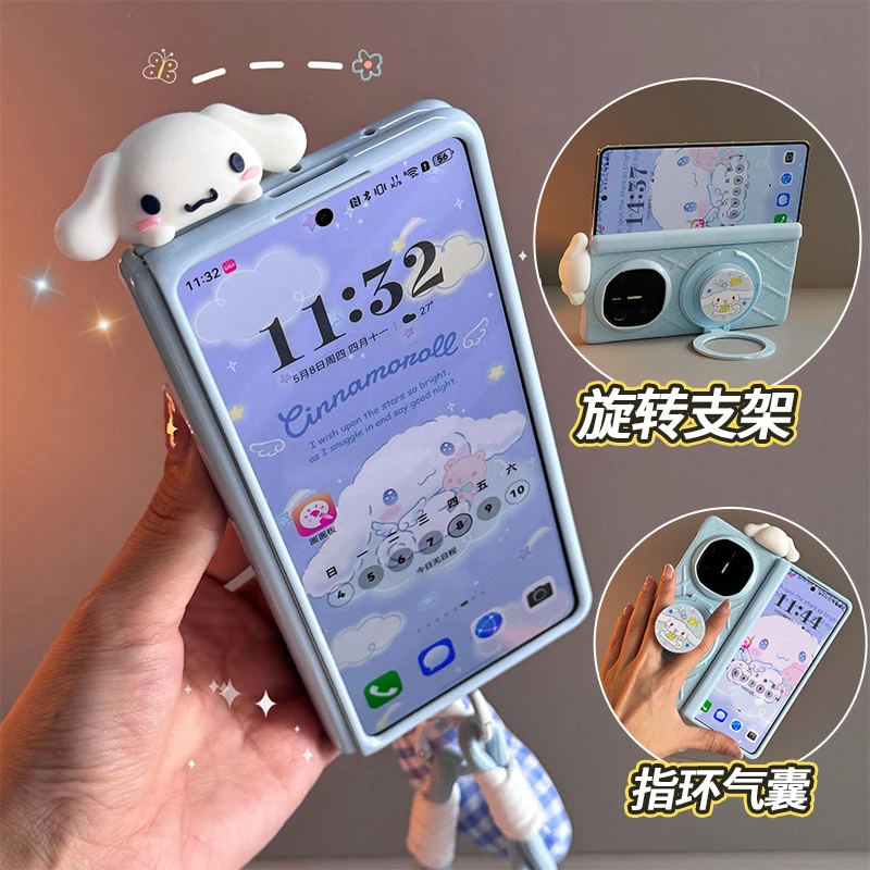 适用华为matex6手机壳matex5典藏版X6卡通创意支架铰链全包保护壳