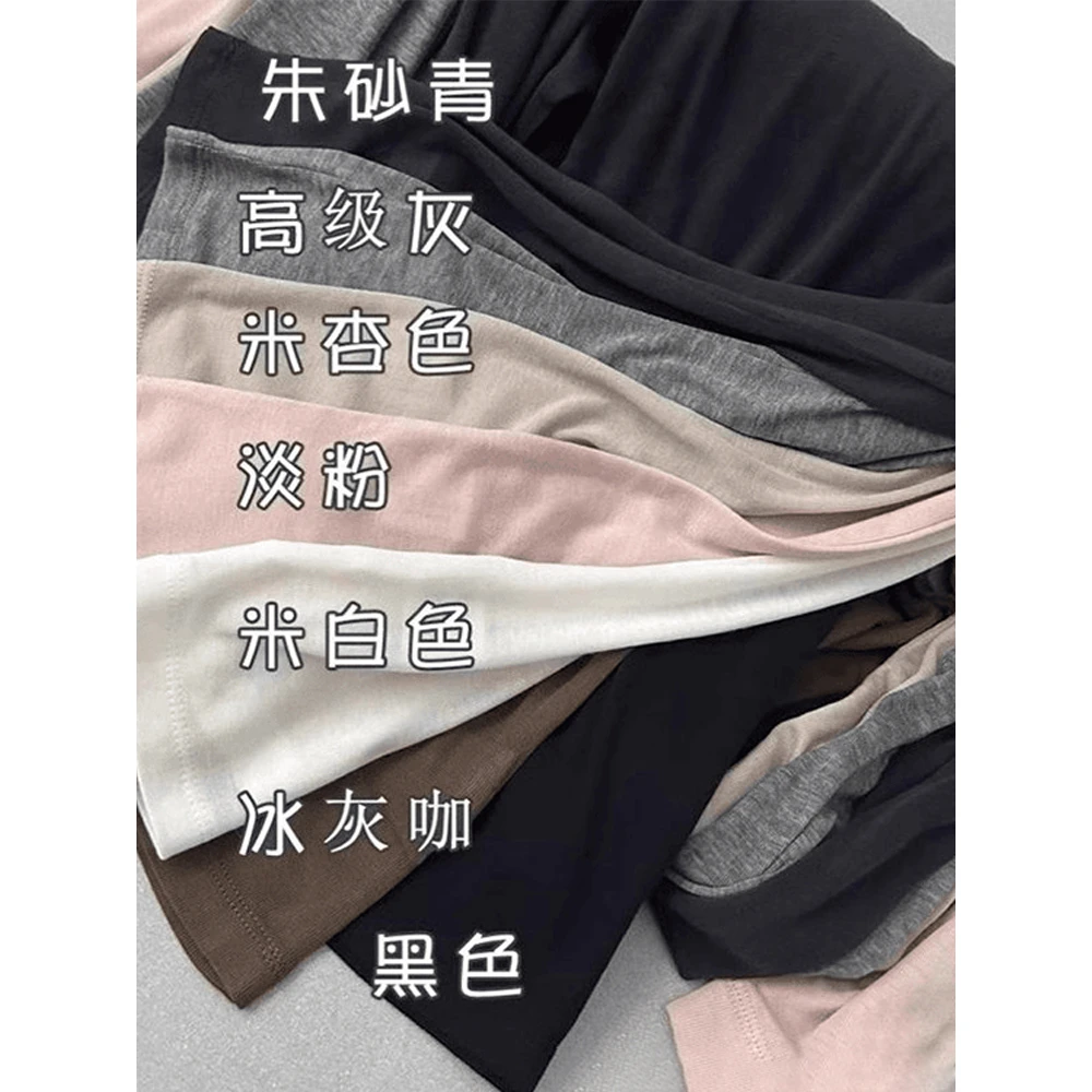 韩版圆领冰丝薄纱面膜防晒罩衫女春夏微透正肩长袖T恤休闲上衣薄