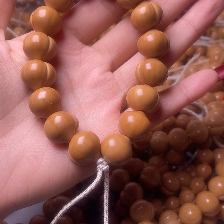 打***三猴头核桃手串17尺寸镜面柯基屁桃手持全品无暇