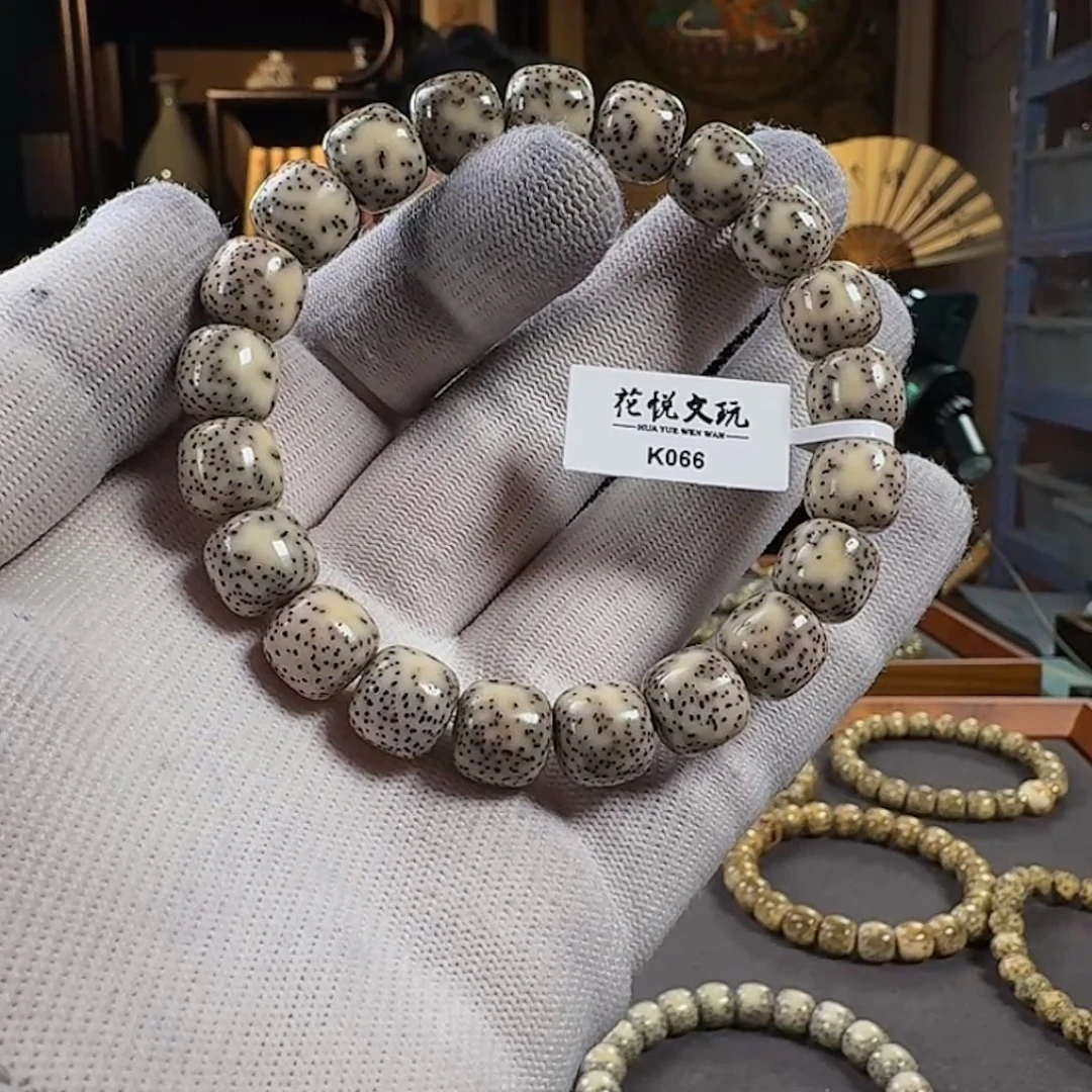 手串星月菩提11x10 石玉料侧留白 K066