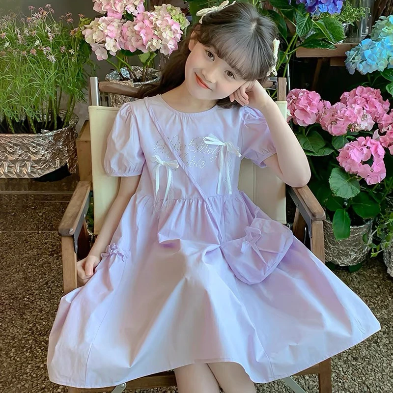 女童夏装连衣裙2025新款洋气时髦儿童装夏季裙子女孩中大童公主裙