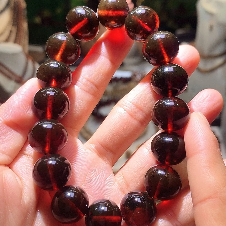 琥珀未镶嵌裸石15m血翳