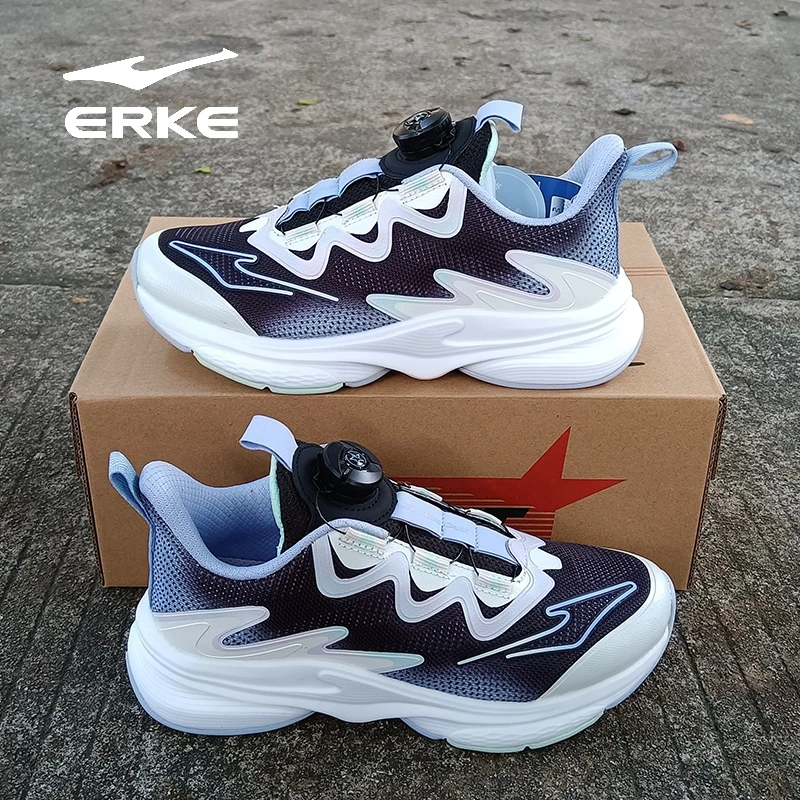 erke/鸿星尔克儿童减震跑鞋男童透气中大童运动鞋轻量透气跑鞋女