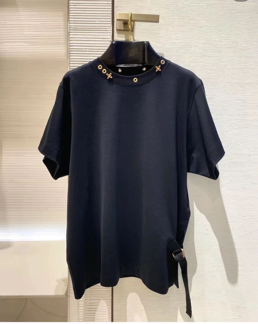 WYK 36胸96-140长56短袖圆领显白减龄显瘦T恤修身日常穿搭 9168