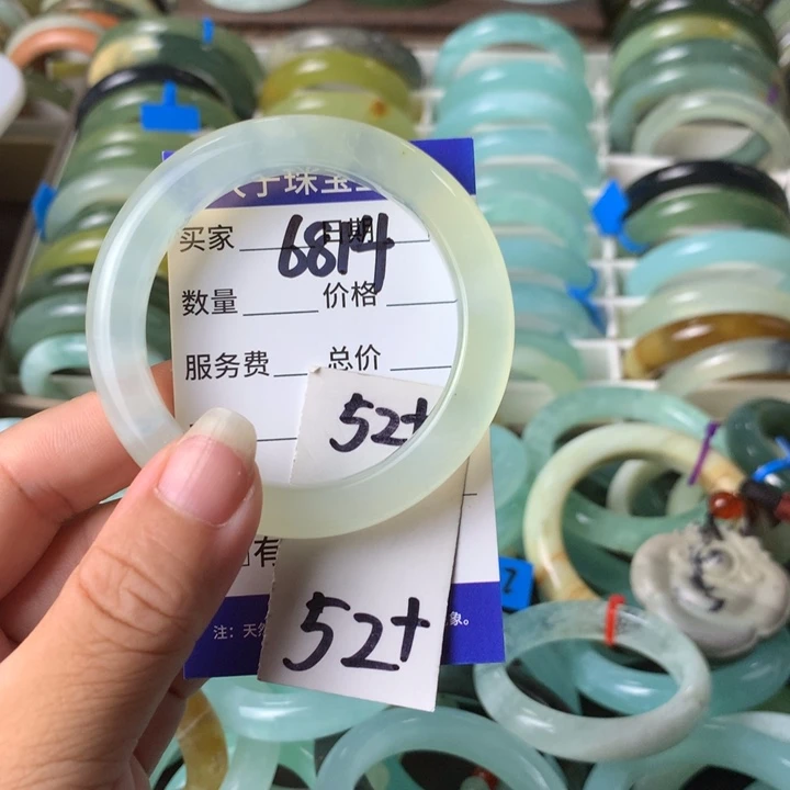 未镶嵌蛇纹石玉手镯6814