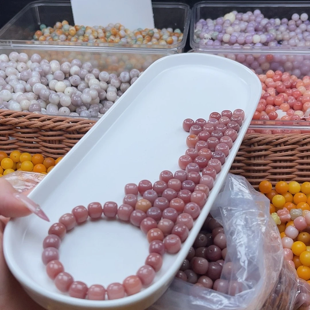 白玉菩提吊坠q10mm/100+10玫瑰金桶