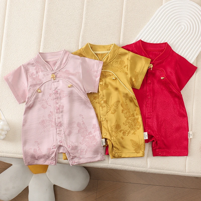 [清仓]GUYN正品guyn夏哈衣短袖连身a类安全夏装新生儿中国风女宝