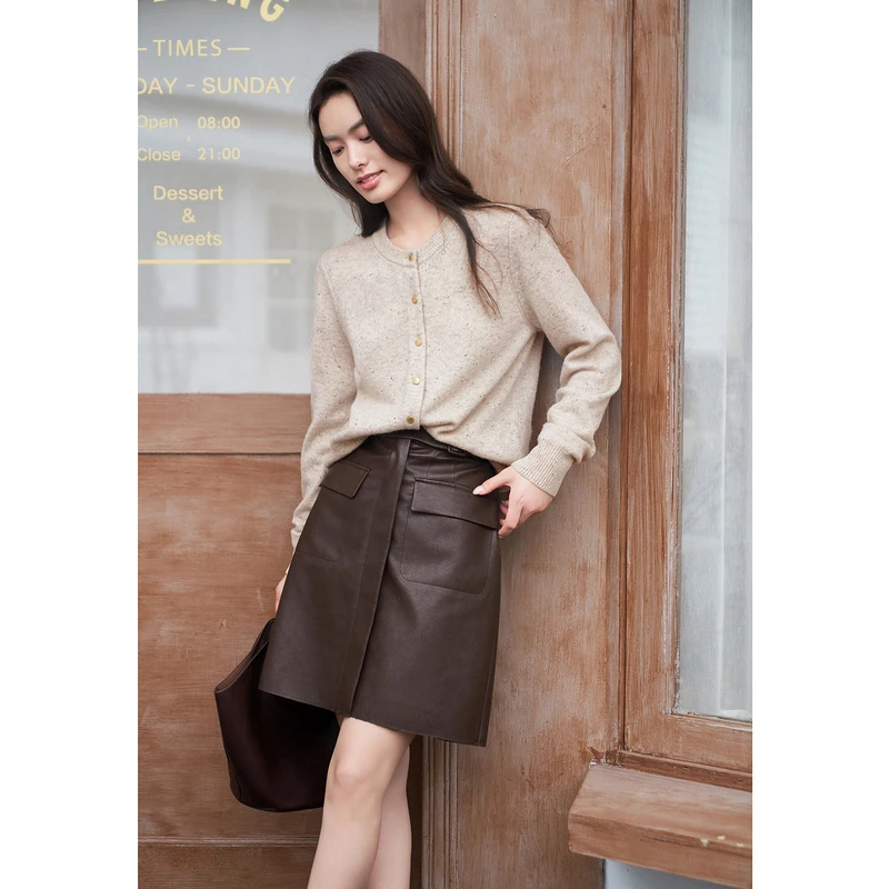 Goodland美地女装2025春新款摩登A字半身裙LC35150090