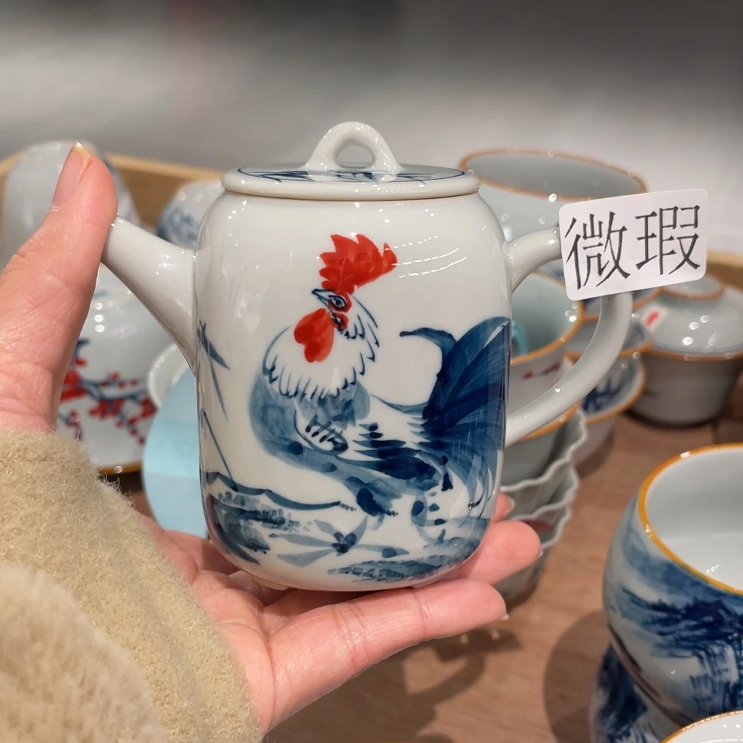 有瑕釉下彩纯手绘