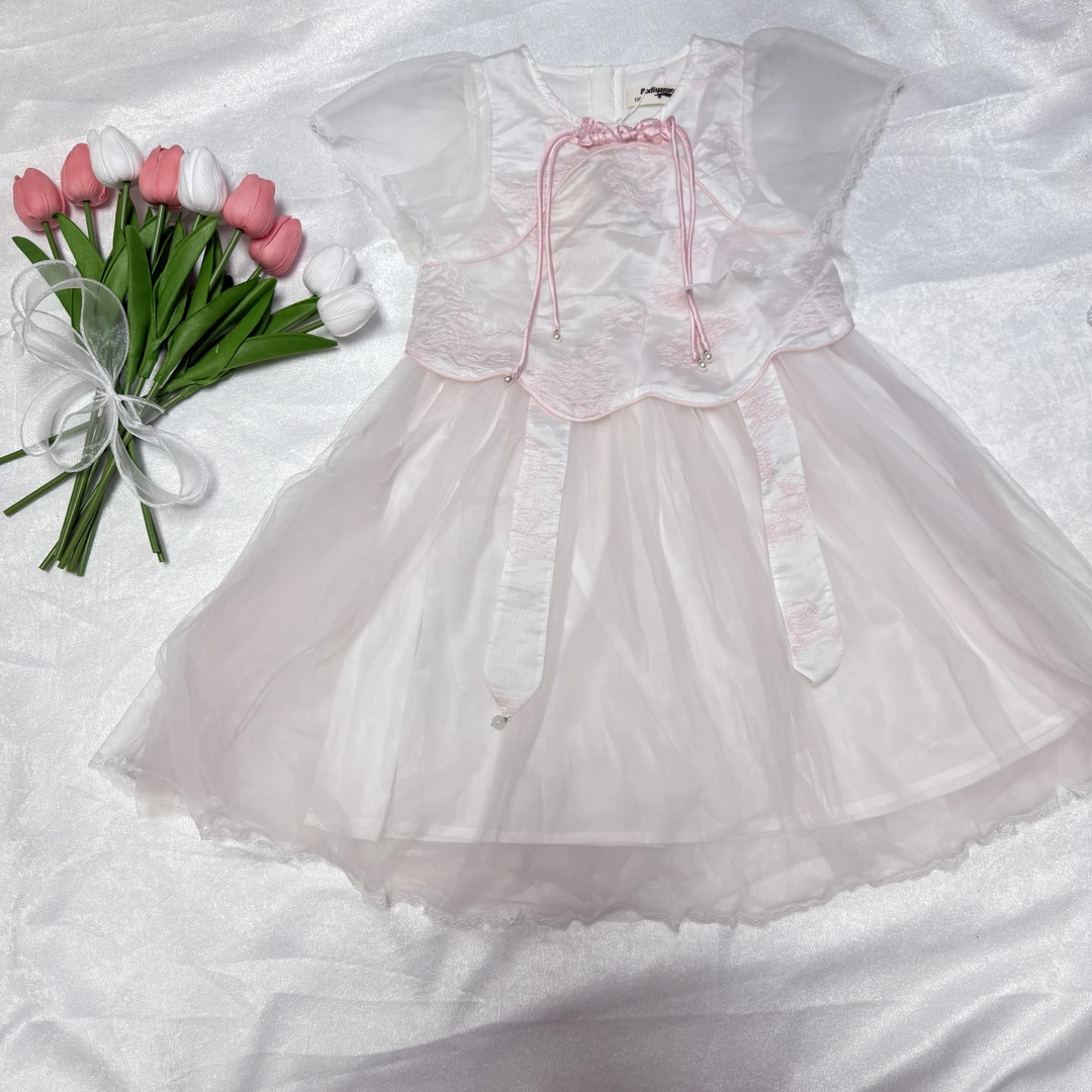 男女童夏季吊带短袖无袖裤子裙子连衣裙