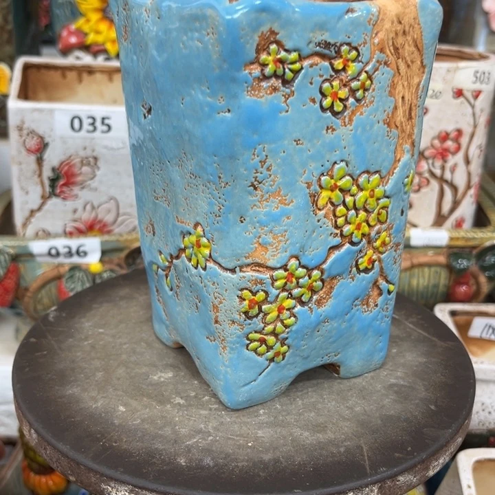 紫砂花盆粗陶材质多肉花盆